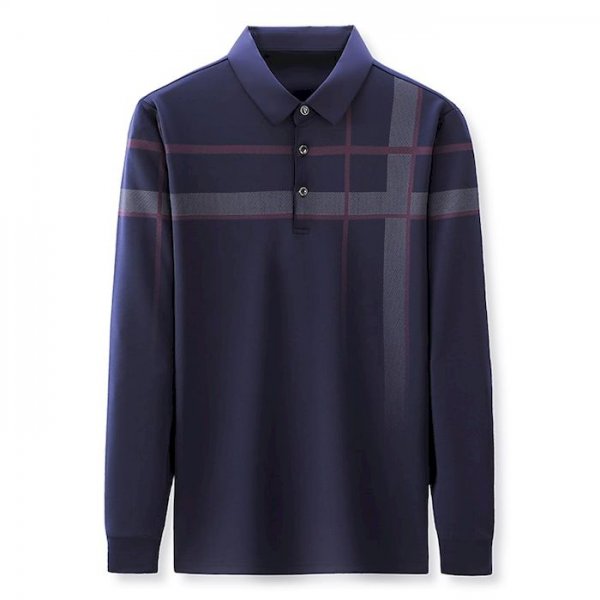 Men's Golf Shirt Other Prints Graphic Prints Long Sleeve Home Tops Fashion Classic Blue Black Navy Blue