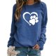 Women's Hoodie Sweatshirt Graphic Heart Daily Casual Hoodies Sweatshirts  Loose Blue Yellow Blushing Pink