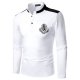 Men's Golf Shirt Solid Colored Embroidered Long Sleeve Daily Tops Business Round Neck White