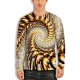 Men's Unisex Tee T shirt Shirt 3D Print Graphic Prints Spiral Stripe Print Long Sleeve Daily Tops Casual Designer Big and Tall Y