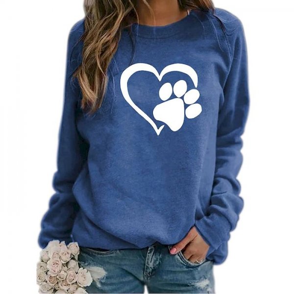 Women's Hoodie Sweatshirt Graphic Heart Daily Casual Hoodies Sweatshirts  Loose Blue Yellow Blushing Pink