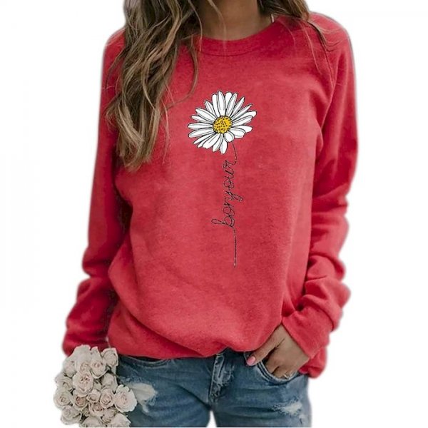 Women's Hoodie Sweatshirt Floral Plants Graphic Daily Casual Hoodies Sweatshirts  Loose Blue Khaki Green