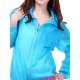 Women's Jacket Sports Holiday Spring & Summer Regular Coat Regular Fit Basic Jacket Long Sleeve Solid Colored Light Blue Sap