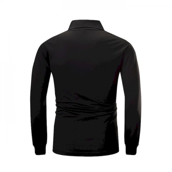 Men's Golf Shirt Color Block Button-Down Long Sleeve Street Tops Cotton Business Simple Casual Comfortable Black