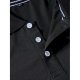 Men's Golf Shirt Color Block Button-Down Long Sleeve Street Tops Cotton Business Simple Casual Comfortable Black