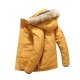 Men's Padded Regular Coat Regular Fit Jacket Solid Colored Yellow White Black