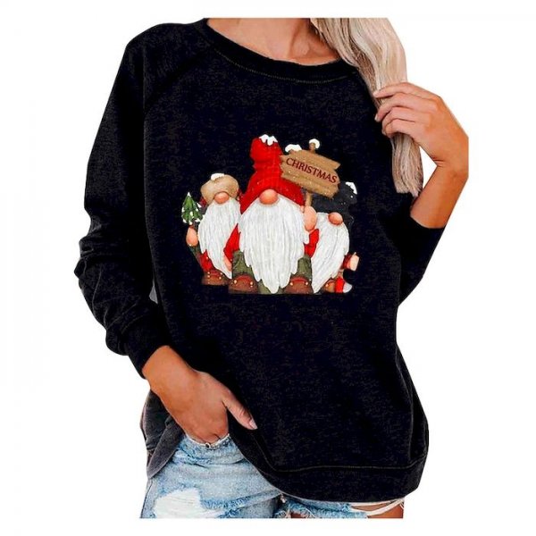 Women's Hoodie Sweatshirt Graphic Christmas 3D Print Casual Christmas Hoodies Sweatshirts  Loose Wine White Black