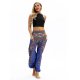 Women's Yoga Boho Comfort Plus Size Loose Gym Yoga Pants Bloomers Pants Pattern Full Length Print High Waist Blue Red