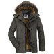 men's winter hooded military jacket thicken warm  jacket parka