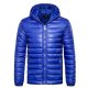 men's winter thermal hooded puff parka jacket lightweight zip up feather down jacket(be-2xl) royal blue